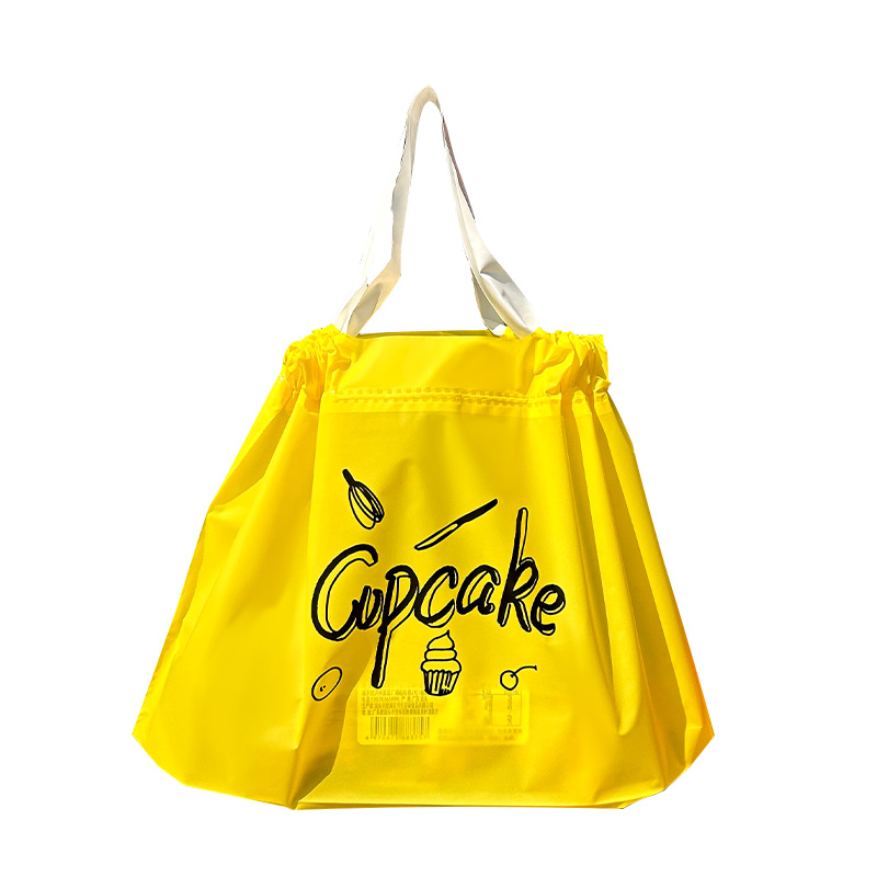 Takeaway Bag, Catering Commercial Drawstring Bag, Plastic Disposable Portable Takeout Bag, Light Food Bag, Customized Logo