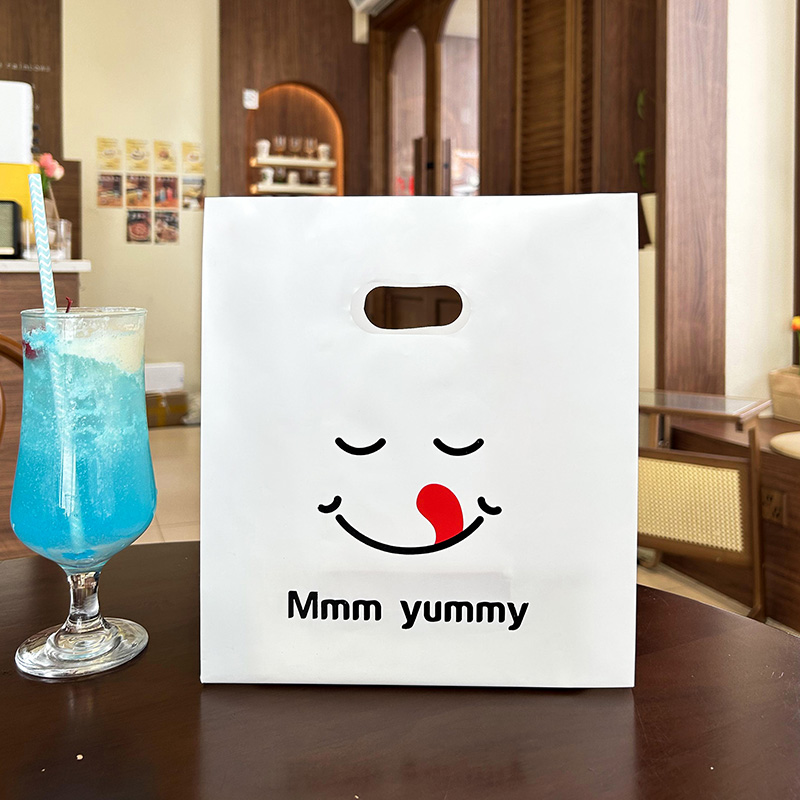 Takeaway Packaging Bag, Dessert Food Plastic Bag, Baking Toast, Cake Bakery, Portable Packaging Bag, Custom Logo