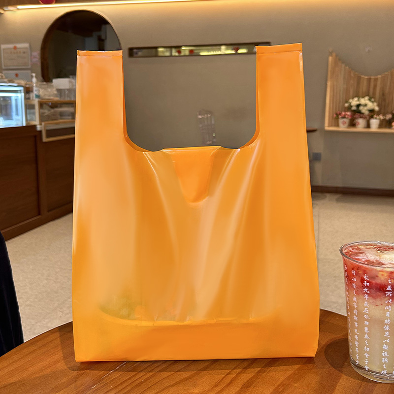 Plastic Takeout Bag Bakery Food Packaging Bag Disposable Supermarket Shopping Convenient Vest Hand Bag