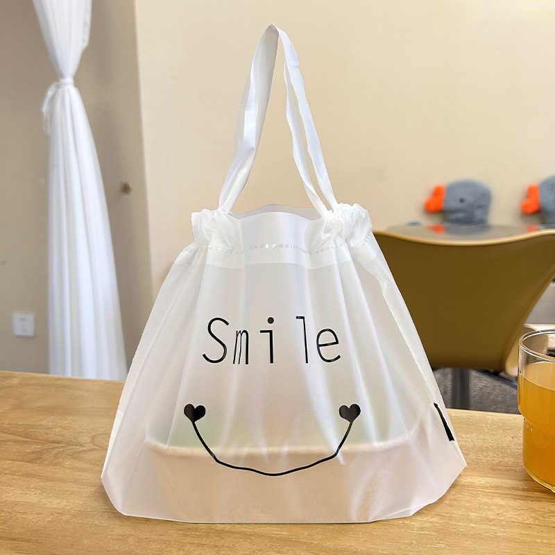 Takeaway Bag, Catering Commercial Drawstring Bag, Plastic Disposable Portable Takeout Bag, Light Food Bag, Custom Logo