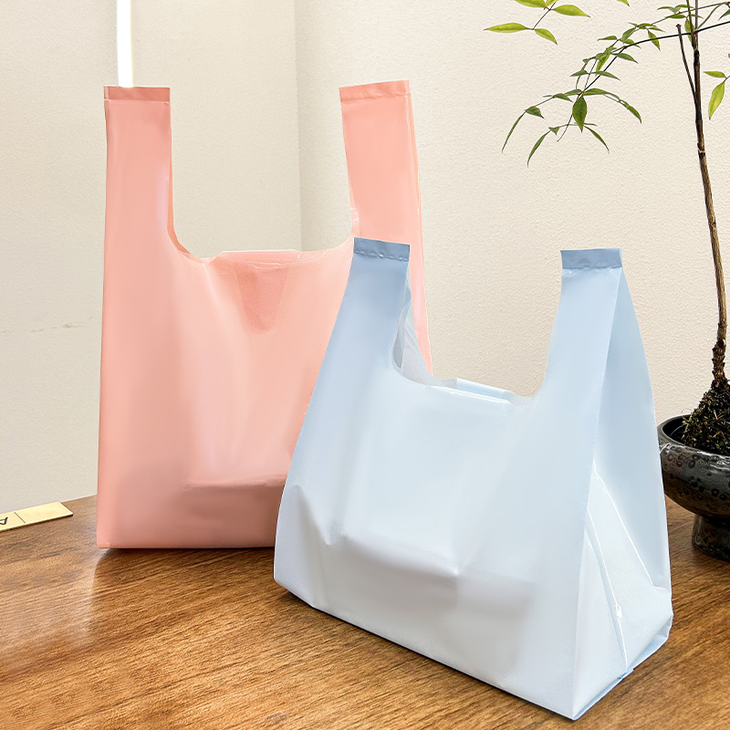 Vest-Type Plastic Packaging Bag Supermarket Convenient Shopping Tote Bag Disposable Food Cake Bread Packaging Bag