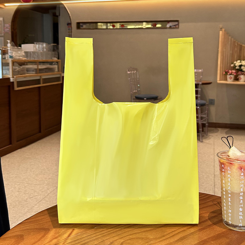 Plastic Takeout Bag Bakery Food Packaging Bag Disposable Supermarket Shopping Convenient Vest Hand Bag