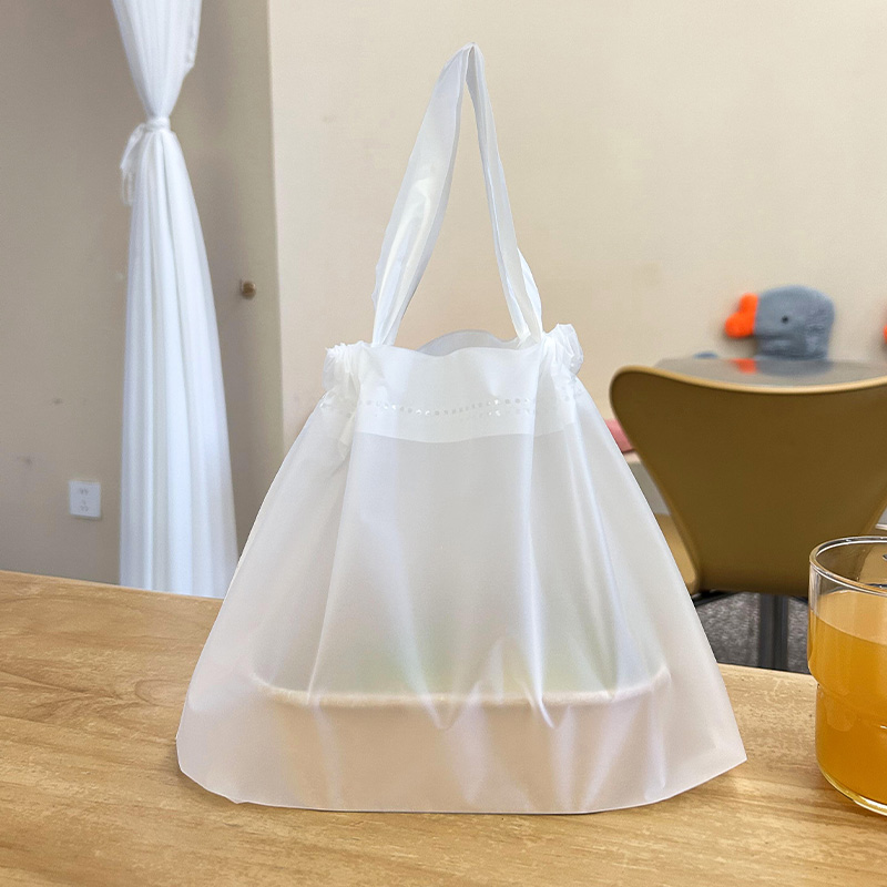 Takeaway Bag, Catering Commercial Drawstring Bag, Plastic Disposable Portable Takeout Bag, Light Food Bag, Custom Logo