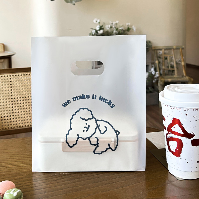 Plastic Tote Bag, Takeaway Bag, Baked Bread Bag, Salad Dessert Packaging Bag, Food Gift Bag Customization