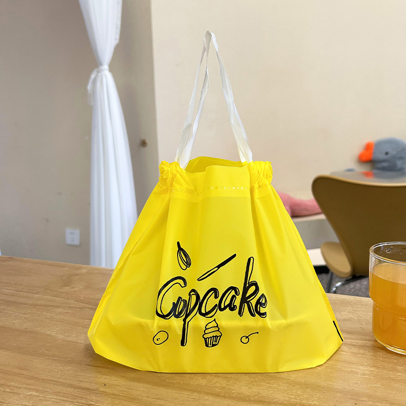 Takeaway Bag, Catering Commercial Drawstring Bag, Plastic Disposable Portable Takeout Bag, Light Food Bag, Custom Logo